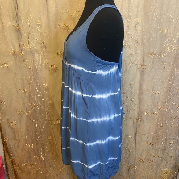 XS American Eagle Blue Tie Dye Sleeveless Dress - Picture 6 of 9